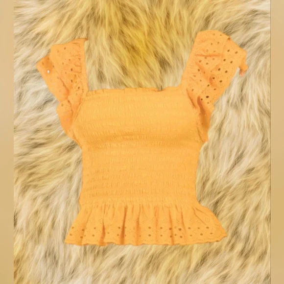 House Of Harlow 1960, smocked eyelet top, NWT - Picture 1 of 4